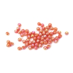 Плътни мъниста с форма на топче 6 мм дупка 1 мм цвят карамел дъга -20 грама ~ 190 броя