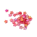 Плътни мъниста с форма на звезда 11x4 мм дупка 1 мм дъга цвят светло червен -20 грама ~ 90 броя