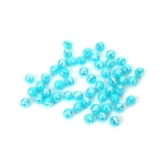 Плътни мъниста с форма на топче 6 мм дупка 1 мм фасетирано цвят син ДЪГА -20 грама ~195 броя