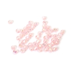 Кристални мъниста с форма на топче 6 мм дупка 1 мм многостен цвят светло розов дъга -20 грама ~196 броя