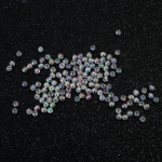 Кристални мъниста с форма на топче 4 мм дупка 1 мм цвят бял дъга -20 грама ~700 броя 