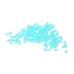 Кристални мъниста с форма на топче 4 мм дупка 1 мм цвят светло син дъга -20 грама ~700 броя 