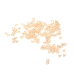 Кристални мъниста с форма на топче 4 мм дупка 1 мм цвят светъл карамел дъга -20 грама ~700 броя 