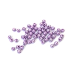 Плътни мъниста с форма на топче 6 мм дупка 1 мм цвят лилав дъга -20 грама ~ 190 броя