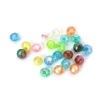 Кристални мъниста с форма на топче 10 мм дупка 2 мм многостен микс цветове дъга -20 грама ~44 броя