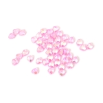 Кристални мъниста с форма на сърце 9x4 мм дупка 1.5 мм цвят розов дъга -20 грама ~110 броя 