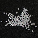 Плътни мъниста с форма на цилиндър 4 мм дупка 1 мм цвят бял дъга -20 грама ± 660 броя