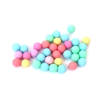 Плътни матирани топчета 8 мм без дупка микс пастелни цветове -20 грама~65 броя