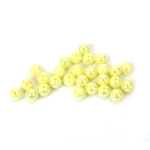 Плътни мъниста с форма на топче 8 мм дупка 2 мм цвят жълт дъга -20 грама ~78 броя 