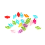 Пластмасово мънисто бонбон 16x8x8.5 мм дупка 3 мм микс цветове -20 грама ±54 броя