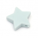 Мънисто силикон звезда 14x13x8 мм дупка 2.5 мм цвят син - 2 броя