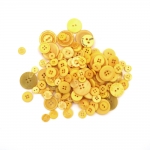 Копче пластмаса за декорация 9-35 мм жълта гама -150 грама