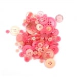 Копче пластмаса за декорация 9-35 мм розова гама -150 грама