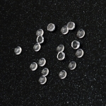 Мънисто за лепене стъкло тип кабошон полусфера 6x3.5 мм прозрачна -20 броя