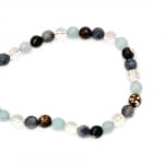 Наниз мъниста полускъпоценен камък АСОРТЕ камък топче фасетирано 10 мм ~37 броя