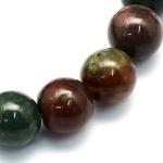 Наниз мъниста полускъпоценен камък АХАТ ИНДИЙСКИ топче 10.5 мм ~36 броя