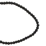 Наниз мъниста полускъпоценен камък ВУЛКАНИЧЕН - ЛАВА топче 4 мм ~95 броя