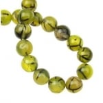 Наниз мъниста полускъпоценен камък АХАТ ДРАКОНОВИ ВЕНИ топче 8 мм ~48 броя