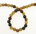 Наниз мъниста полускъпоценен камък АХАТ кафяв топче 6 мм ~65 броя