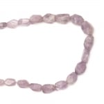 Наниз мъниста полускъпоценен камък АМЕТИСТ овал фасетиран 8~18x10~23 мм 25~30 броя