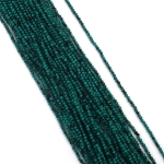 Наниз мъниста полускъпоценен камък ЗЕЛЕН ТЮРКОАЗ топче фасетирано 2 мм ~180 броя
