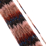 Наниз мъниста полускъпоценен камък палитра ПУСТИННО НЕБЕ топче фасетирано 2-2,5 мм ±170 броя