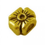 Мънисто АРТ метал детелинка 12x10x8 мм дупка 4.5 мм цвят старо злато