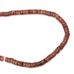 Наниз мъниста полускъпоценен камък АХАТ оранжев шайба 10x6 мм ~73 броя