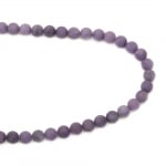 Наниз мъниста полускъпоценен камък АХАТ лилав топче матирано 10 мм ~38 броя
