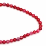 Наниз мъниста полускъпоценен камък АХАТ напукан циклама топче 10 мм ~38 броя