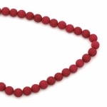 Наниз мъниста полускъпоценен камък ВУЛКАНИЧЕН - ЛАВА бордо топче 10 мм ~39 броя