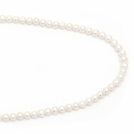 Наниз мъниста естествена перла 6 мм дупка 0.5 мм клас ААА цвят крем ~64 броя