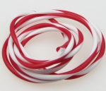 Шнур силикон бяло и червено 4 мм -5 метра