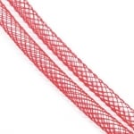 Шнур мрежест тръбичка 4 мм червен -6 метра