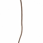Шнур полиестер колосан 1.5 мм цвят кафяв ~90 метра