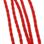 Шнур изкуствена кожа 5 мм червен -1 метър