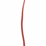 Шнур изкуствена кожа 4x2 мм с пълнеж червена -1 метър