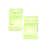 Целофанов плик 6/10 см с цип (канал) щендер цвят зелен -100 броя