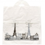 Торбичка от PE материал 53x45 см. бяла Париж