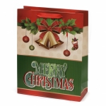 Торбичка подаръчна от картон 30x41x11 см Коледа АСОРТЕ 3D