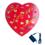 Табло за светещи с адаптер 4.5V сърце -32 см