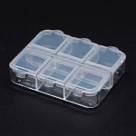 Кутия пластмасова 65x55x3 мм 6 отделения