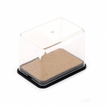 Кутия пластмасова 9.9x6.9x7 см отделен капак с вътрешност корк