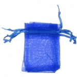 Торбичка за бижута 70x50 мм синя