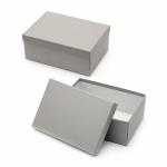 Кутия за подарък правоъгълна 28x20.5x12 см сива