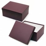 Кутия за подарък правоъгълна 37x28x16 см бордо