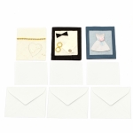 URSUS колекция мини картички Wedding картонена кутия с 60 ръчно изработени мини поздравителни картички с допълнителен лист и плик 6 мотива асорти -1 брой