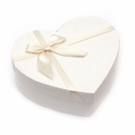 Кутия за подарък сърце 190x220x85 мм бяла