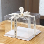 Кутия за подаръци PVC и картон трислойна сгъваема 44x44x40 см бяла