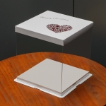 Кутия PVC и картон двуслойна сгъваема 22x22x24 см бяла